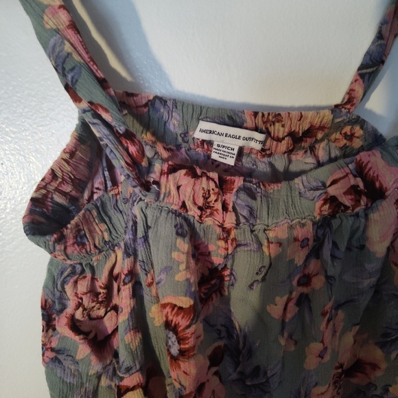 American Eagle Outfitters Floral Tank Top Size Small Petite#160 - Picture 2 of 2